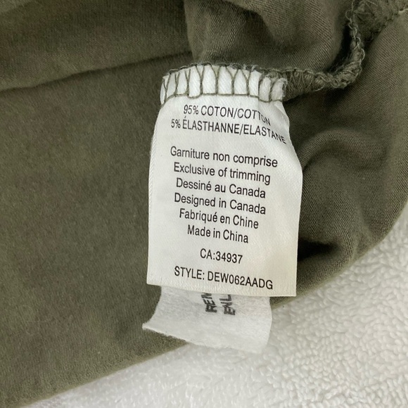 Women’s Defrost stretchy cotton Crop top T-Shirt‎ kaki size Medium - Picture 3 of 7